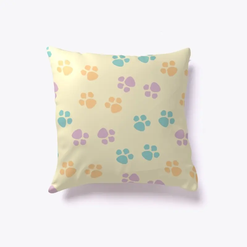 Colorful Paws Pillow